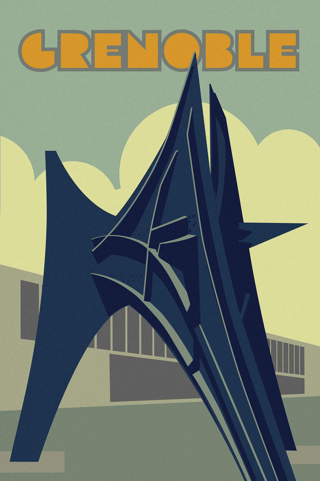 Calder's "Trois Pics", Monumental Statue in Grenoble, France