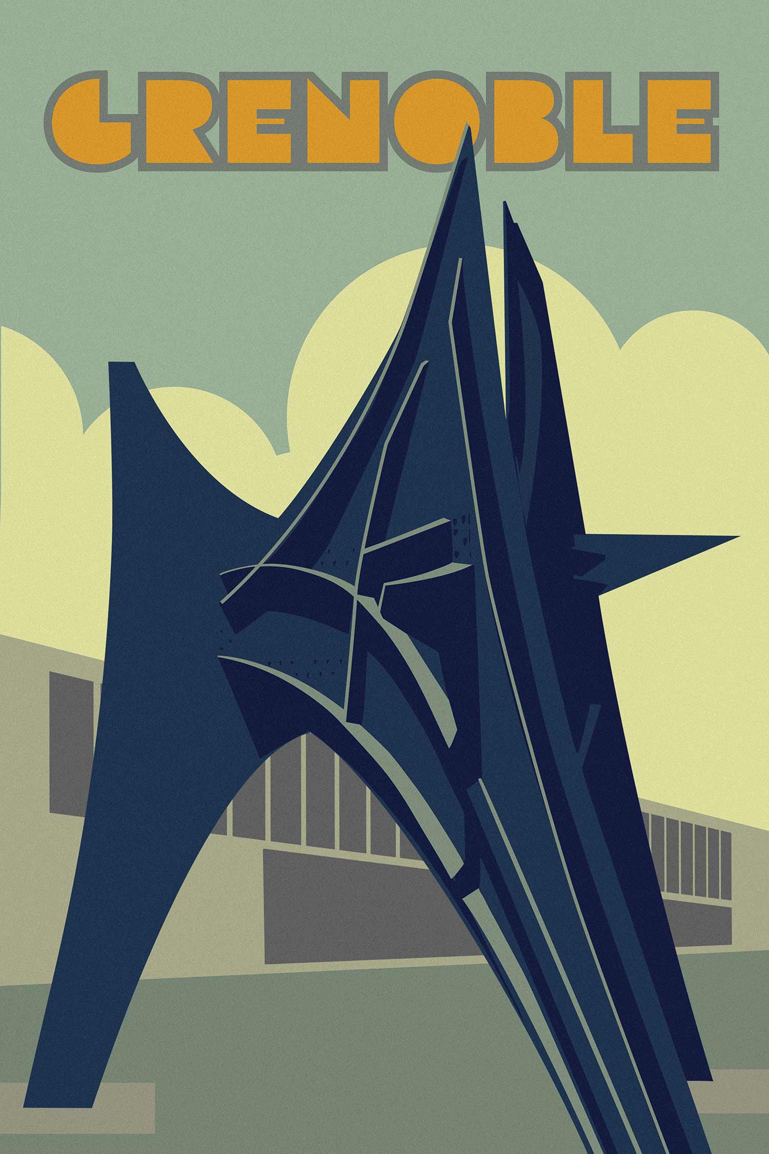 Calder's "Trois Pics", Monumental Statue in Grenoble, France