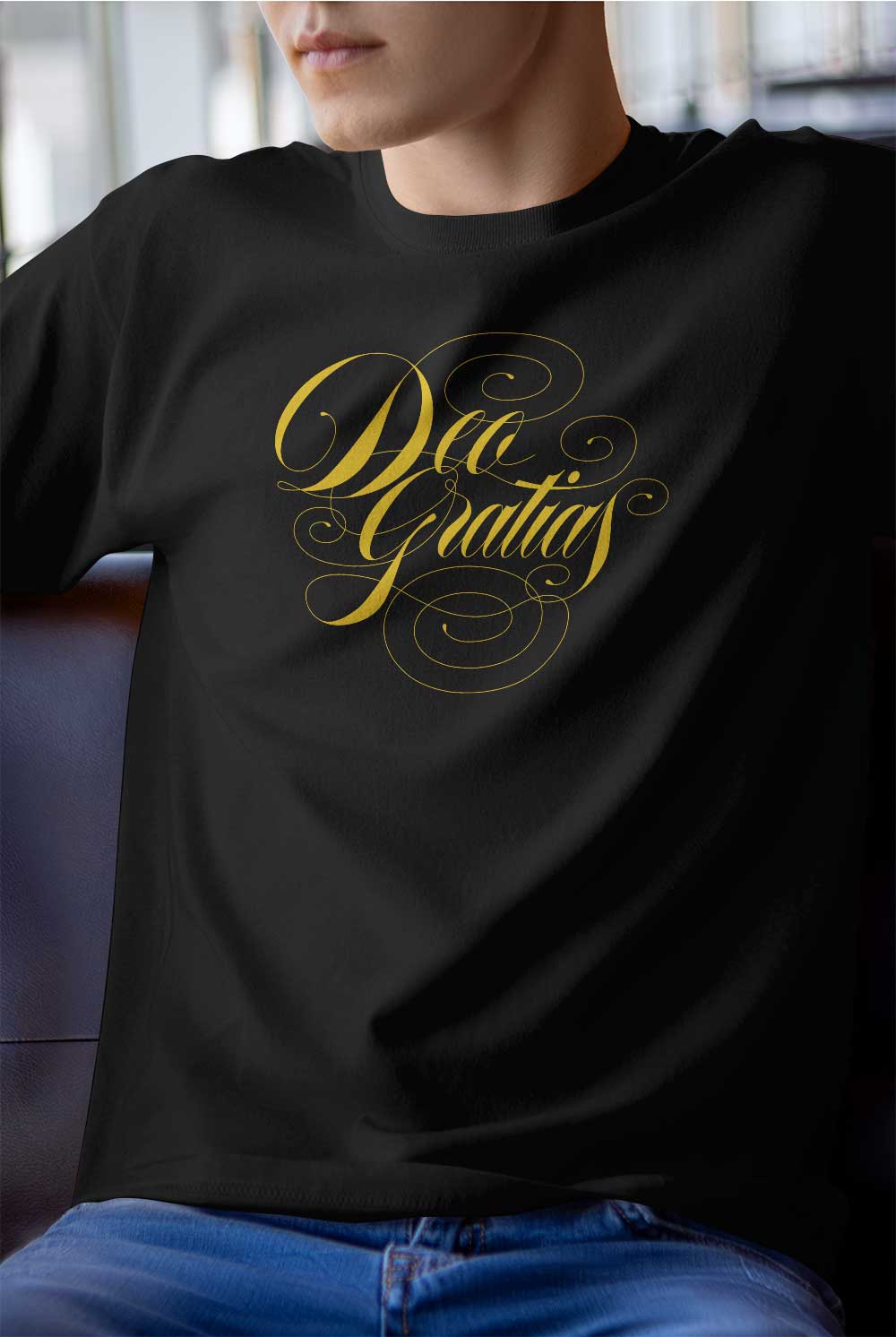 "Deo Gratias" Unisex heavyweight t-shirt