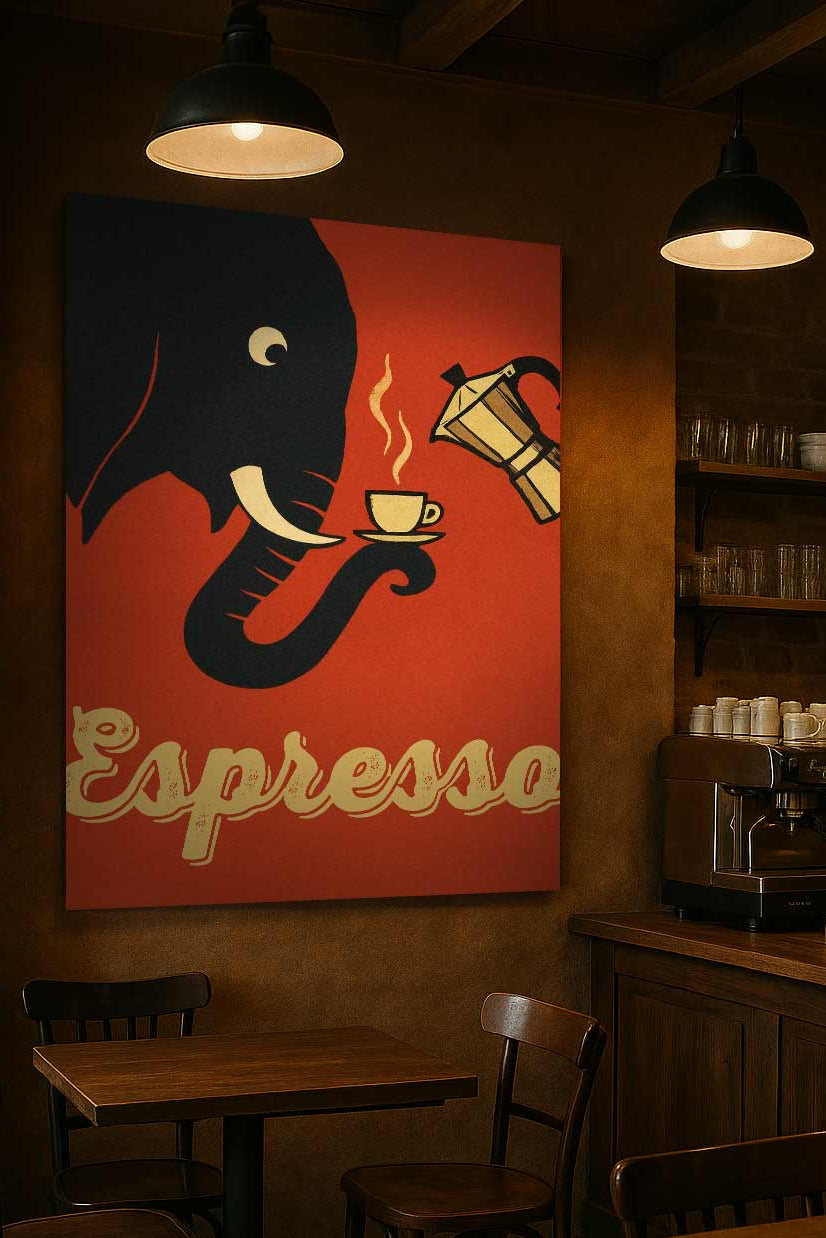 Espresso Poster Featuring Pachyderm