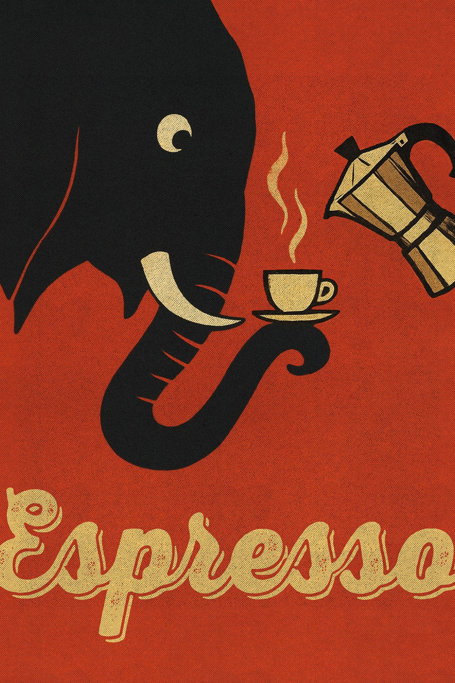 Espresso Poster Featuring Pachyderm