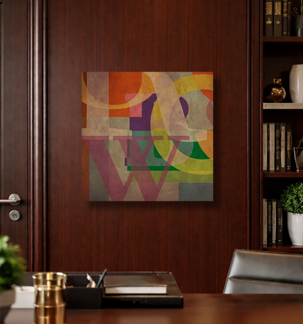 type montage square #3 on dark wall